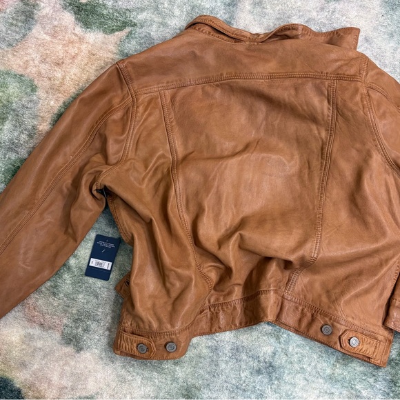 Lucky Brand Women’s Tan Leather Jacket XXL NWT - Picture 7 of 7